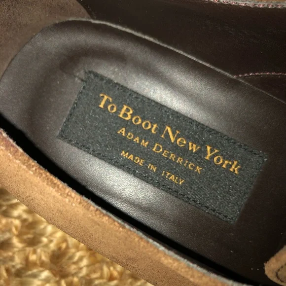 New: To Boot New York Brookdale Mid Brown Suede Lug Sole Derby. Size 8.5